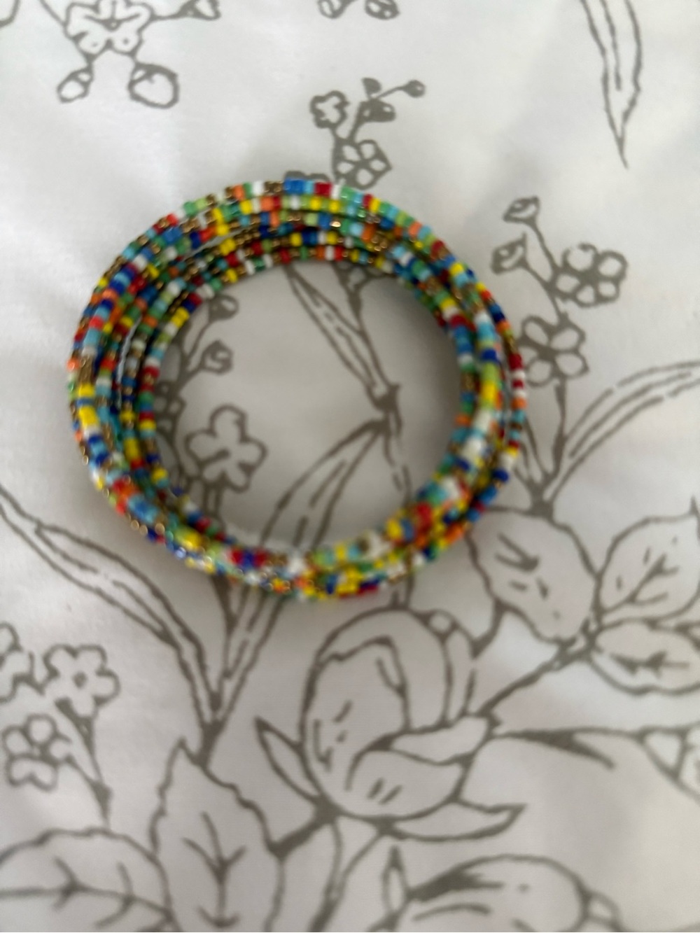 Multicolor Seed Bead Coil Bracelet – Vibrant Wrap for Women